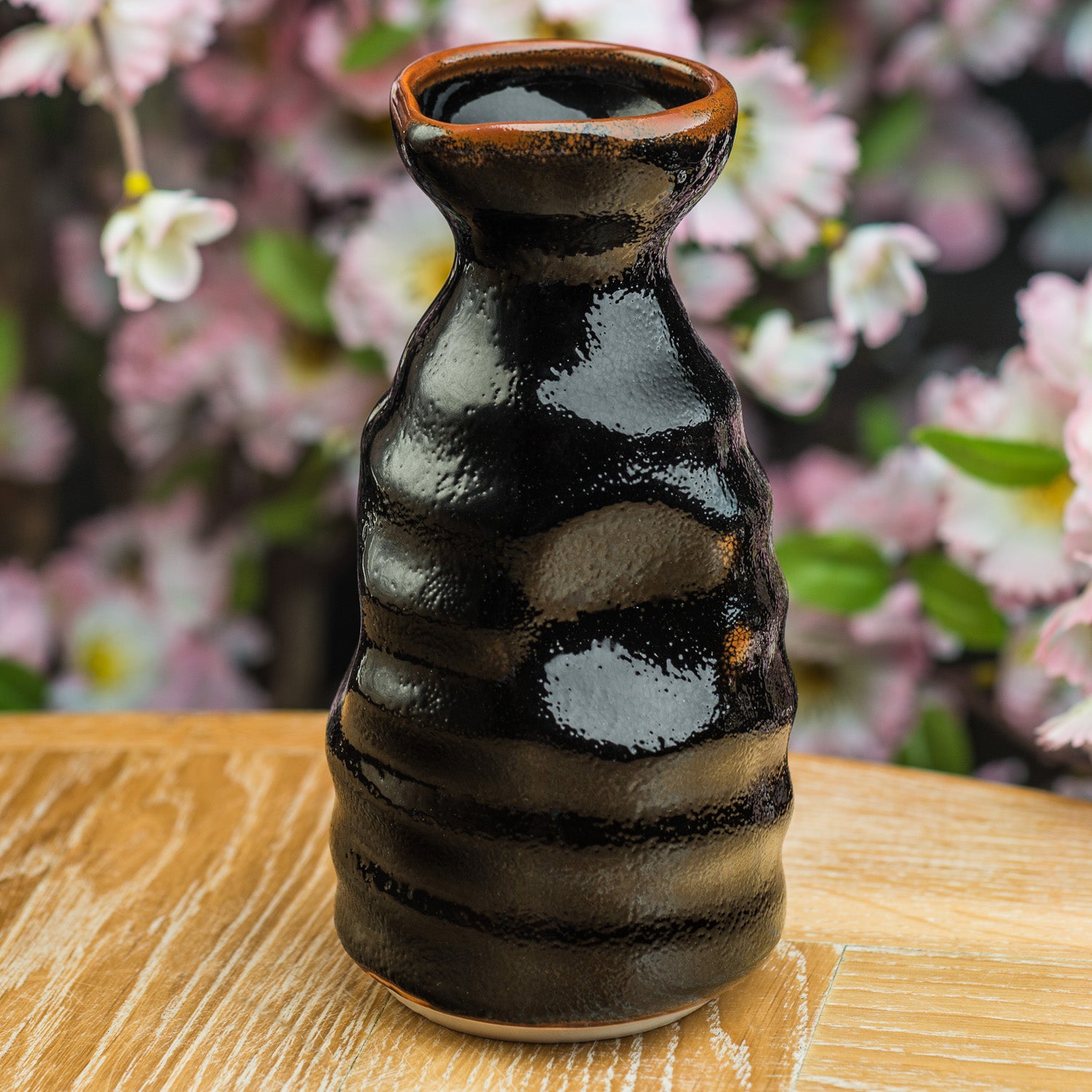 Japanese Sake Bottle in Black Tenmoku Glaze – zen minded